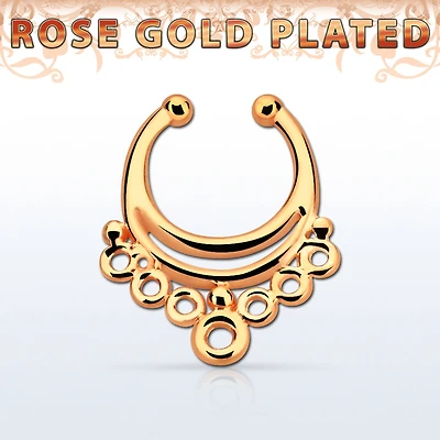 7 Circles Rose Gold Fake Septum