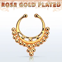 Multi Beads Rose Gold Fake Septum
