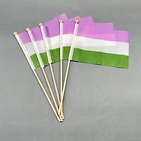 Hand Flag Queer Pride Wooden Pole