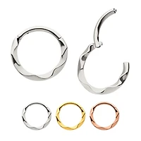 Rippled Wave Design Hinged Hoop