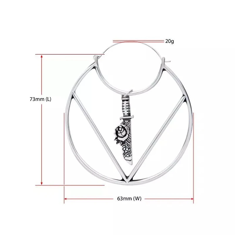Dangle Dagger Rose Plug Hangers