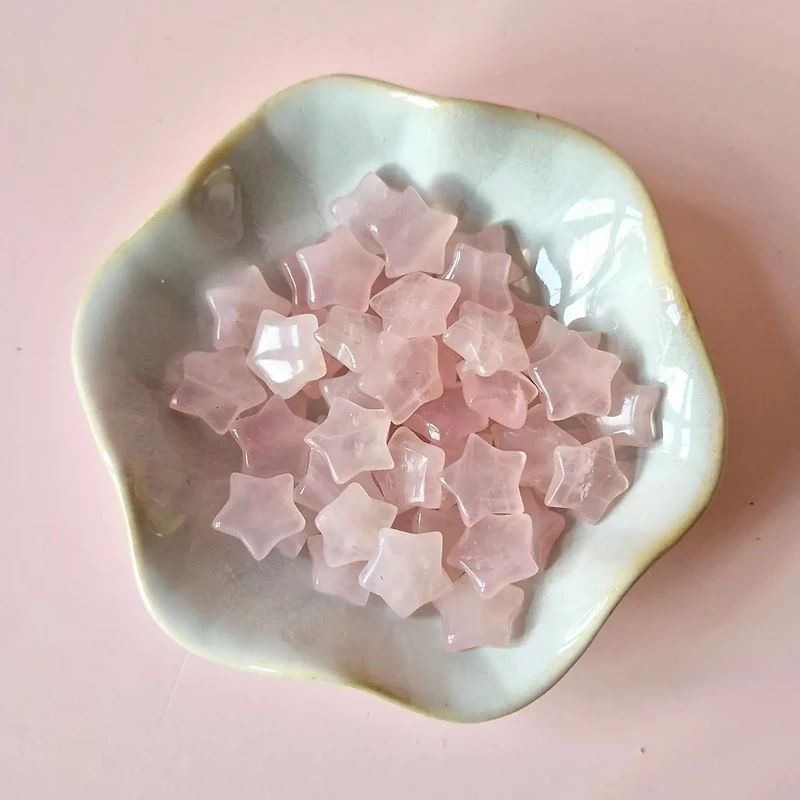 Rose Quartz Mini Star (1.5cm) Perfect For Crystal Confetti