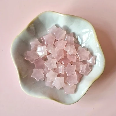 Rose Quartz Mini Star (1.5cm) Perfect For Crystal Confetti