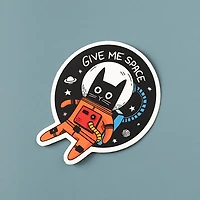 Give Me Space Cat Vinyl Sticker