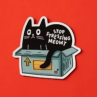 Funny Black Cat Sticker