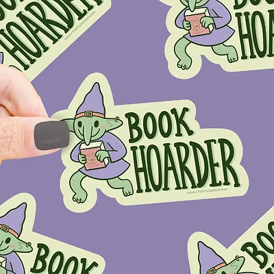 Book Hoarder | Goblin | Fantasy | Bookish | Vinyl Sticker