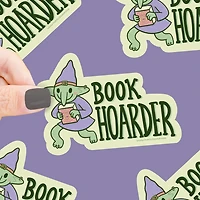 Book Hoarder | Goblin | Fantasy | Bookish | Vinyl Sticker