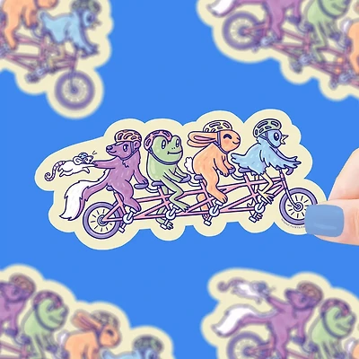 Biking Critters | Bike | Nature | Wildlife | Vinyl Sticker