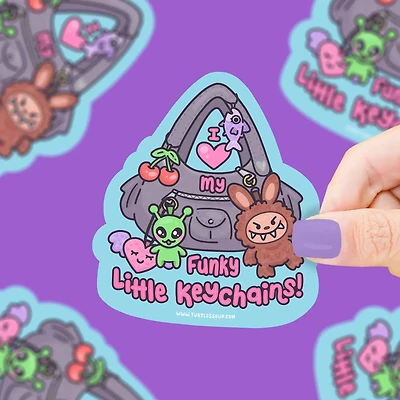 I Love Funky Keychains | Plushies | Collector | Sticker