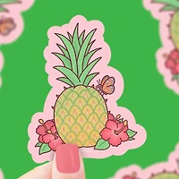 Tropical Pineapple Fruit Vinyl Sticker