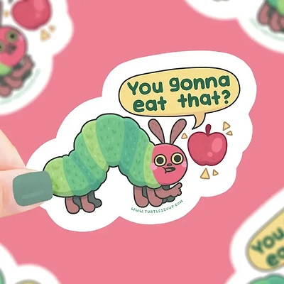 Ravenous Caterpillar Vinyl Sticker