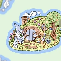 Kitty Burrow Sticker