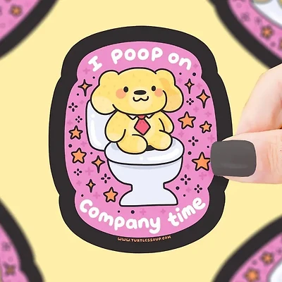 Poop On Company Time Vinyl Sticker