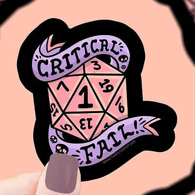 Critical Fail Vinyl Sticker