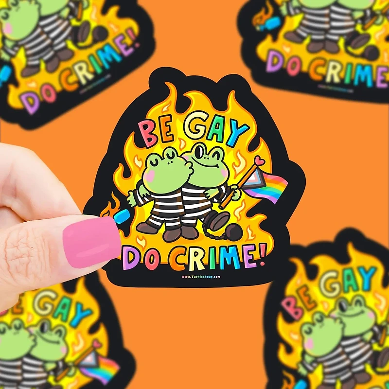 Be Gay Do Crime Lgbtq Pride Vinyl Sticker