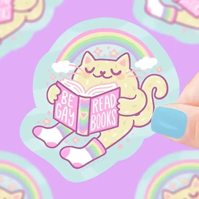 Be Gay Read Books Vinyl Sticker