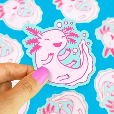Axolotl Pink Amphibian Cute Sticker