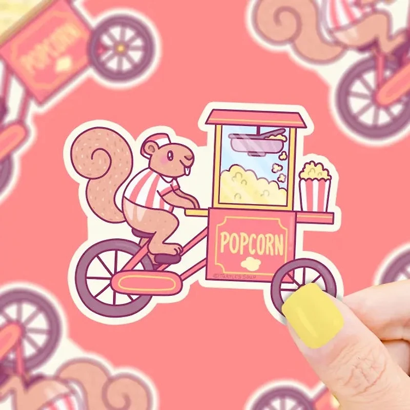 Squirrel Popcorn Cart Shop Keeper