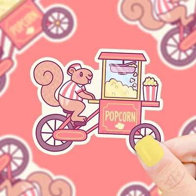 Squirrel Popcorn Cart Shop Keeper