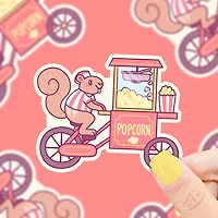 Squirrel Popcorn Cart Shop Keeper