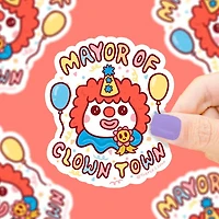 Mayor Of Clown Town Sticker