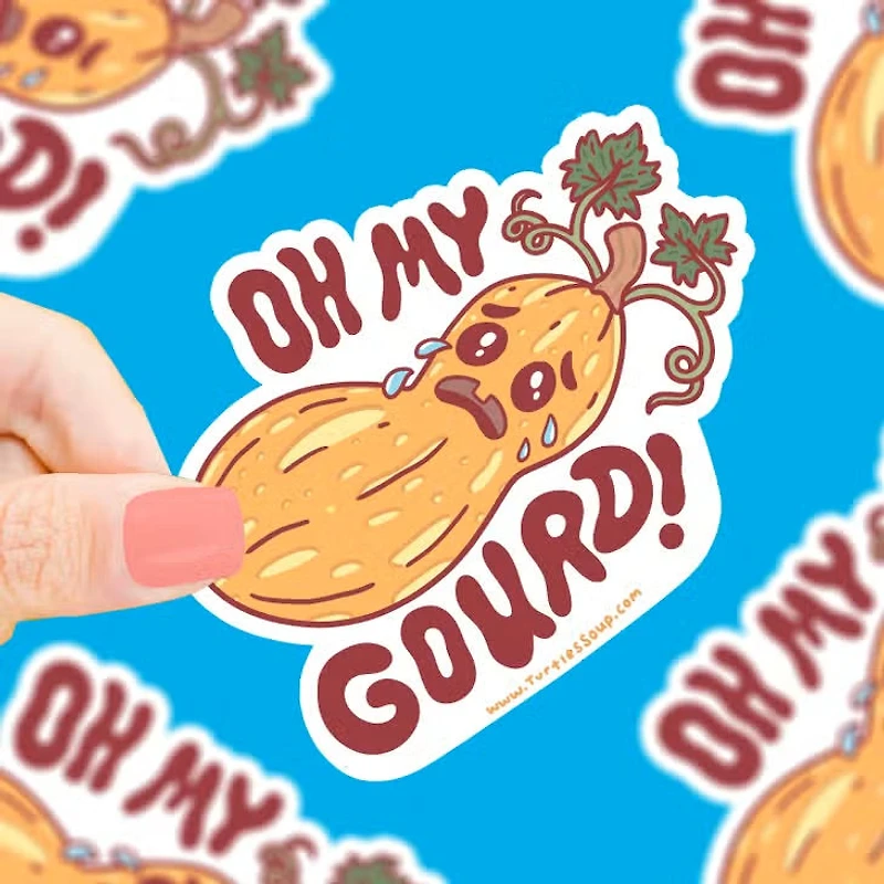 Oh My Gourd Squash Pumpkin Sticker