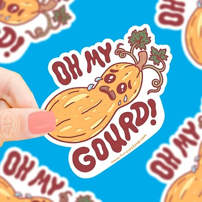 Oh My Gourd Squash Pumpkin Sticker