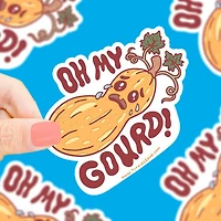 Oh My Gourd Squash Pumpkin Sticker
