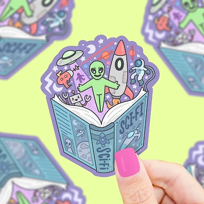 Sci-Fi Book Sticker