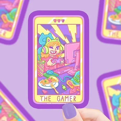 The Gamer Tarot Card Sticker
