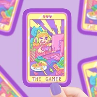 The Gamer Tarot Card Sticker