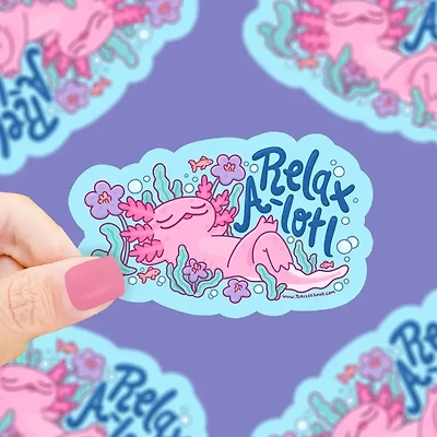 Axolotl Relax A Lot Sticker