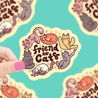 Friend To Cats Vinyl Sticker