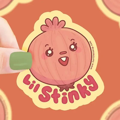 STINKY ONION FUNNY FOOD STICKER