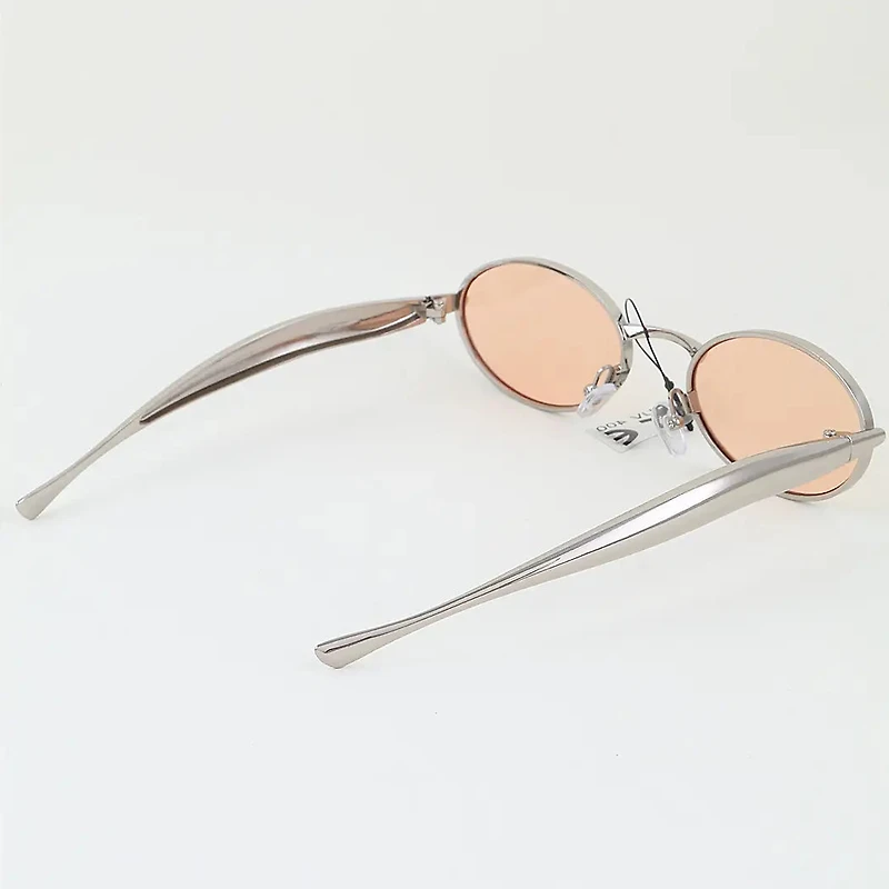 Polished Metal Round Sunglasses