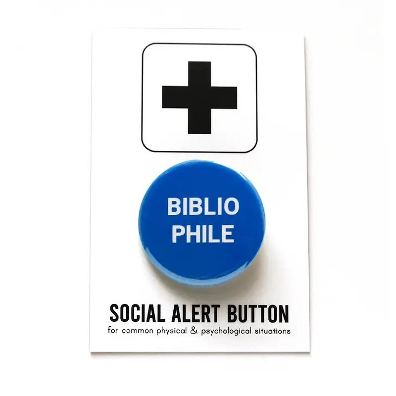 Bibliophile Literary Pinback Button