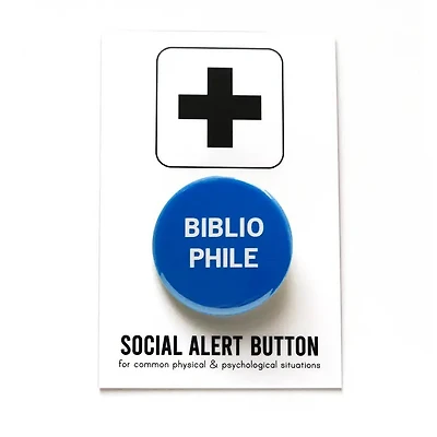 Bibliophile Literary Pinback Button