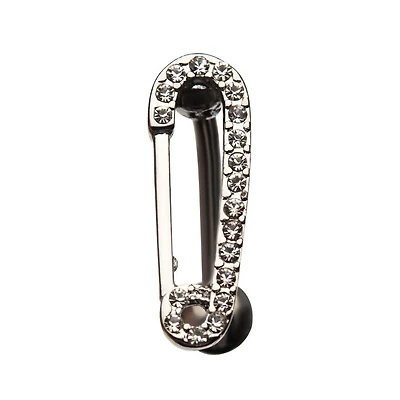 SAFETY PIN TOP DROP NAVEL