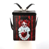 Smiley Clown Girl Rectangle Mini Backpack