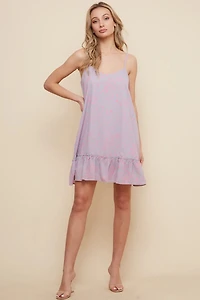 Printed Ruffle Swing Dress