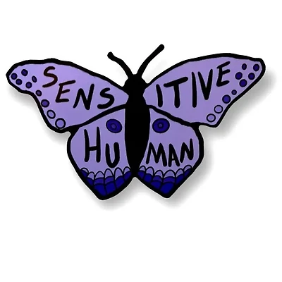 Sensitive Human Butterfly Sticker