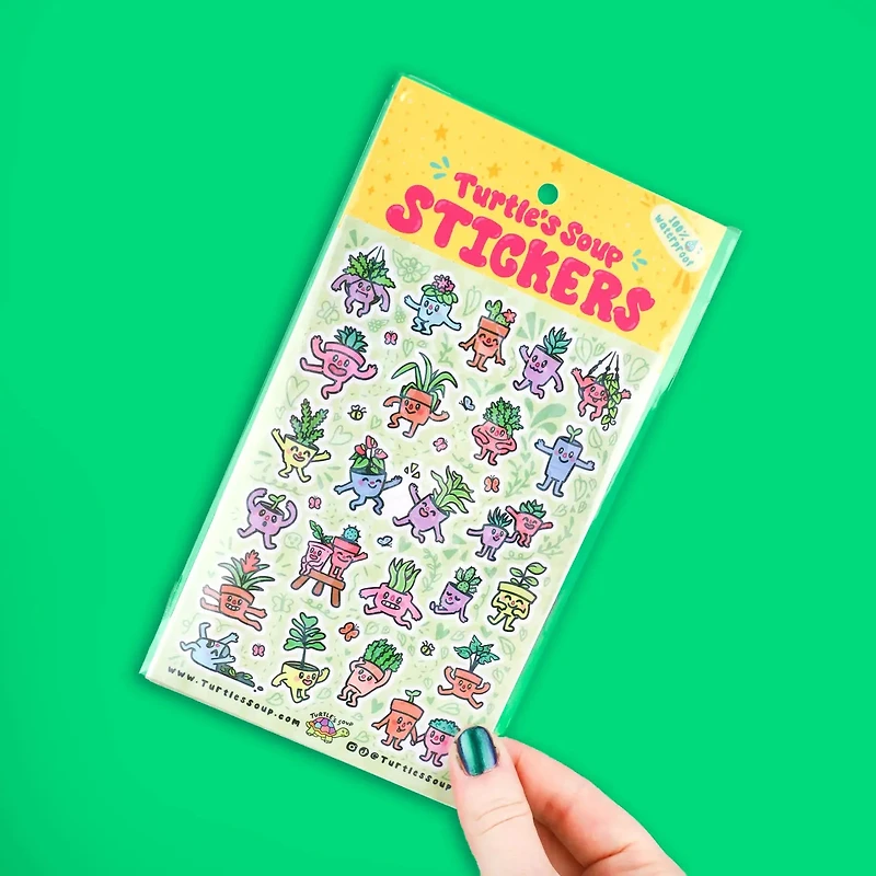 Happy Planters Garden Stationery Sticker Sheet