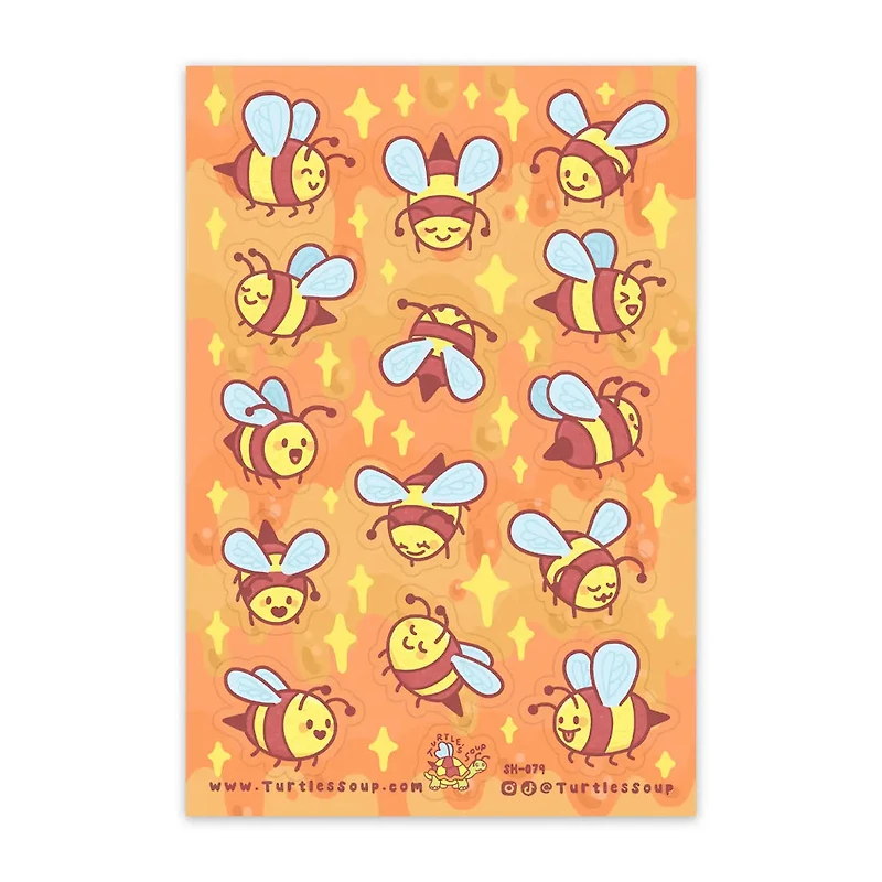 Busy Bee Hive Cute Planner Stationery Vinyl Sticker Sheet