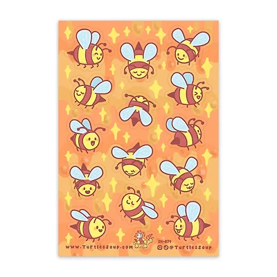 Busy Bee Hive Cute Planner Stationery Vinyl Sticker Sheet