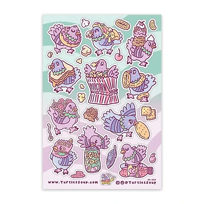 Trashy Pigeons Sticker Sheet