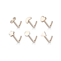 Shapes Rosegold L - Shape Stud 20g