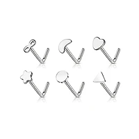 Shapes Steel L - Shape Nose Stud 20g