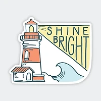 Shine Bright Lighthouse Sticker 2.8" X 2.3"