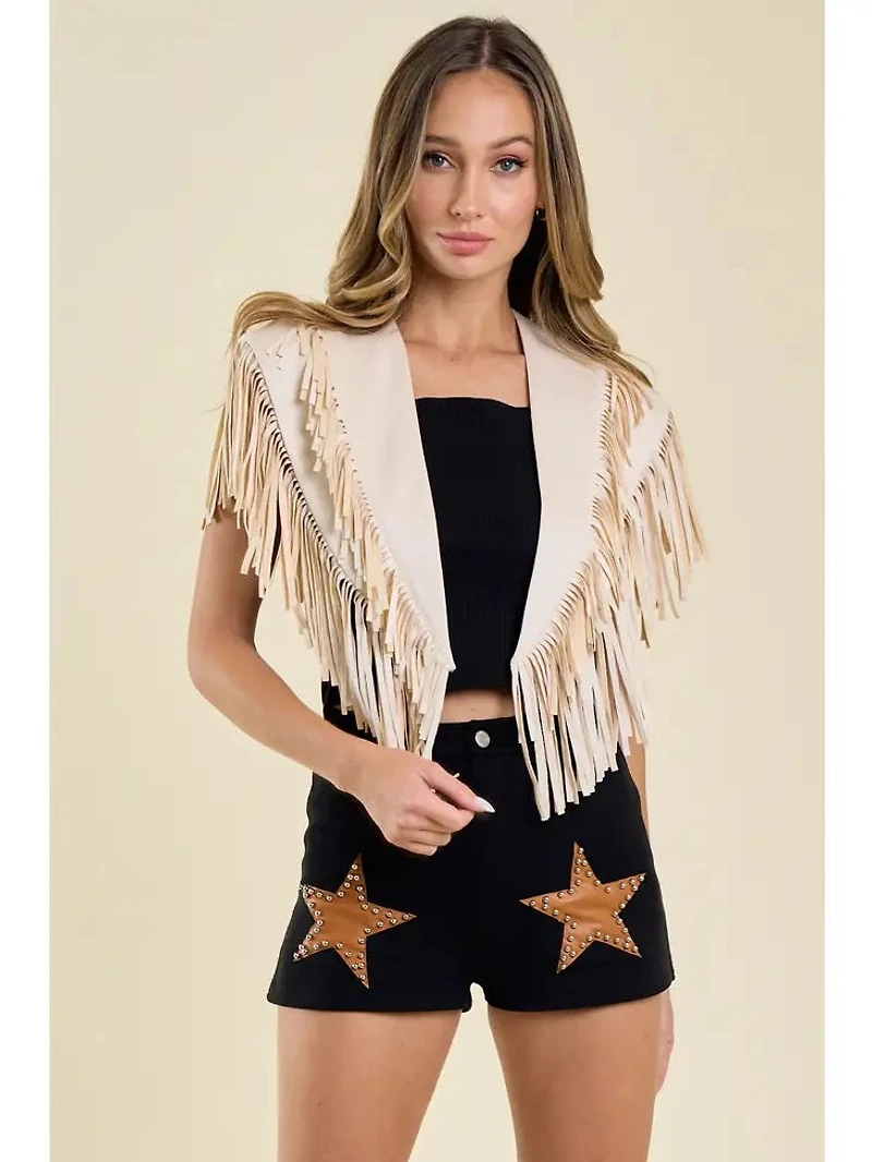Fringe Suede Collar