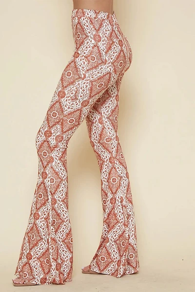 Printed Bell Bottom With Pocket